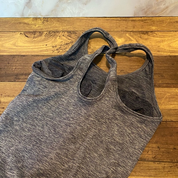 Lululemon Yoga one piece bodysuit in heather gray and blue -like new! - Picture 4 of 5